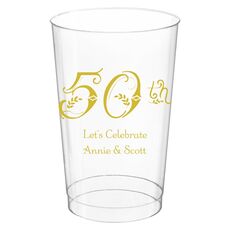 Pick Your Vintage Anniversary Clear Plastic Cups