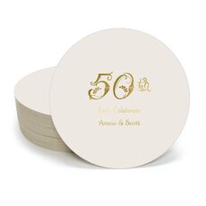 Pick Your Vintage Anniversary Round Coasters
