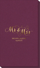 Scroll Mr & Mrs Linen Like Guest Towels