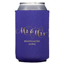 Scroll Mr & Mrs Collapsible Koozies