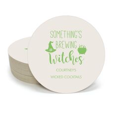 Something's Brewing Witches Round Coasters