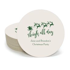 Sleigh All Day Round Coasters