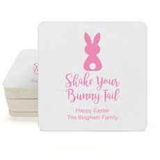 Shake Your Bunny Tail Square Coasters