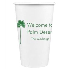 Palm Tree Silhouette Paper Coffee Cups