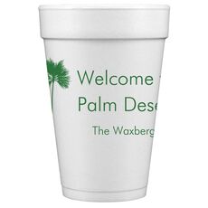 Palm Tree Silhouette Styrofoam Cups
