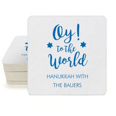 Oy To The World Square Coasters