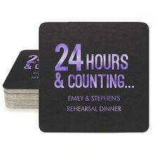 24 Hours and Counting Square Coasters