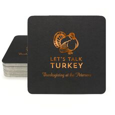Let's Talk Turkey Square Coasters