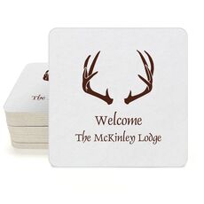 Antlers Square Coasters
