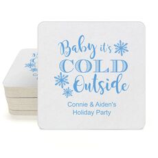 Baby It's Cold Outside Square Coasters
