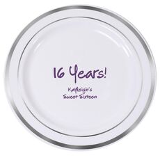 Studio Milestone Year Premium Banded Plastic Plates