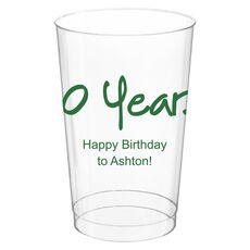 Studio Milestone Year Clear Plastic Cups