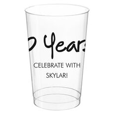 Studio Milestone Year Clear Plastic Cups