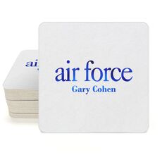 Big Word Air Force Square Coasters