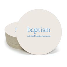Big Word Baptism Round Coasters