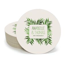 Palm Leaves Round Coasters