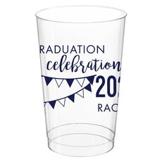 Celebration Pennants Graduation Clear Plastic Cups