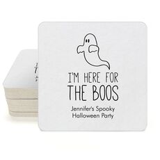 I'm Here For The Boos Square Coasters