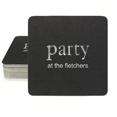 Big Word Party Square Coasters