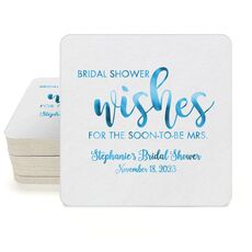 Bridal Shower Wishes Square Coasters