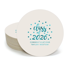 Class of Confetti Dots Round Coasters