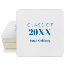 Class Of Printed Square Coasters