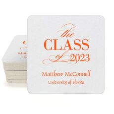 Classic Class of Graduation Square Coasters