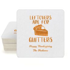 Thanksgiving Leftovers Square Coasters