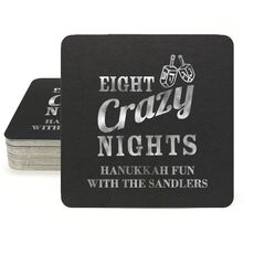 Eight Crazy Nights Square Coasters