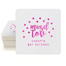 Confetti Mazel Tov Square Coasters