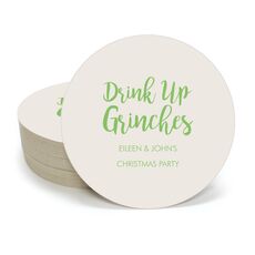 Drink Up Grinches Round Coasters