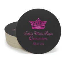 Delicate Princess Crown Round Coasters
