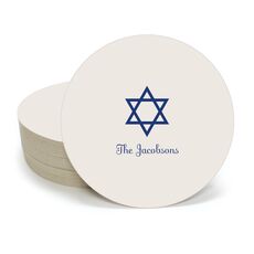 Traditional Star of David Round Coasters