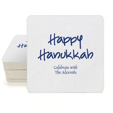 Studio Happy Hanukkah Square Coasters