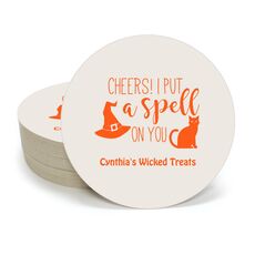 Spell On You Halloween Round Coasters