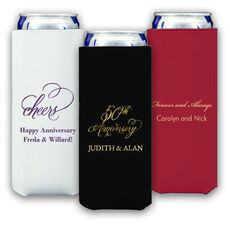 Design Your Own Anniversary Collapsible Slim Koozies