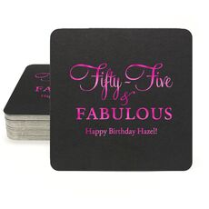 Fifty-Five & Fabulous Square Coasters
