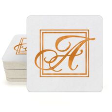 Framed Initial Square Coasters