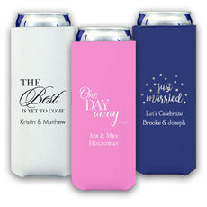 Design Your Own Wedding Collapsible Slim Koozies