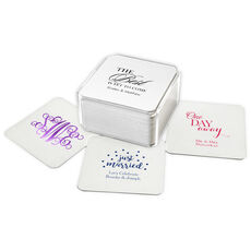 Design Your Own Wedding Square Coasters