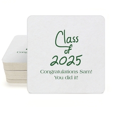 Fun Class of Calligraphy Square Coasters