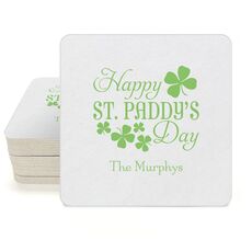 Happy St. Paddy's Day Square Coasters
