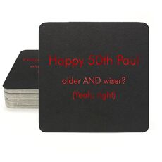 Your Message Square Coasters