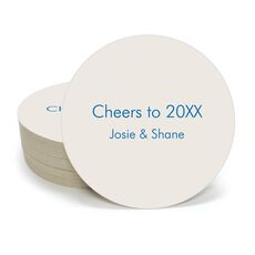Your Choice of Text Round Coasters