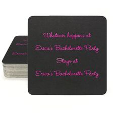 Whatever Happens Party Square Coasters