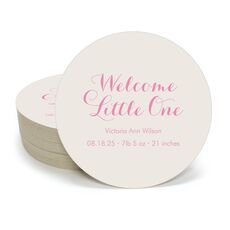 Welcome Little One Round Coasters