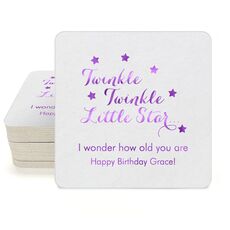 Twinkle Twinkle Little Star Square Coasters