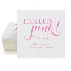 Tickled Pink Square Coasters