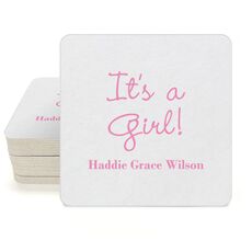 Sweet Baby Girl Square Coasters