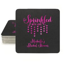 Sprinkled with Love Square Coasters